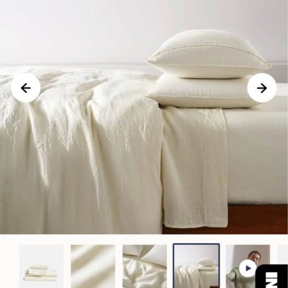 Brooklinen 100% Linen Core Sheet Set (Full Size) - Retails for $369!